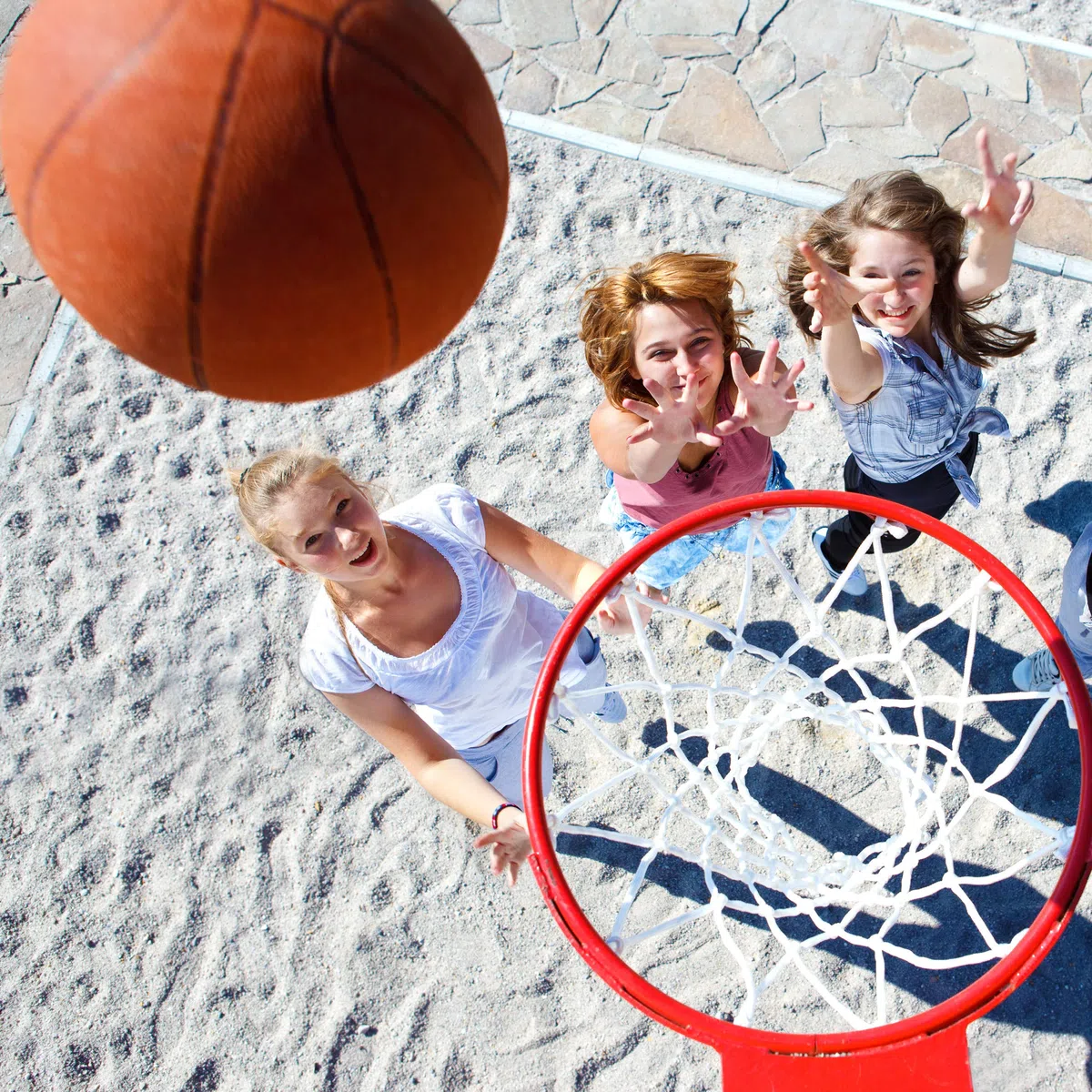 Relaxdays Balón Baloncesto, Superficie Antideslizante, Interior y Exterior, Ventilación, Goma, Entrenamiento, Adolescentes