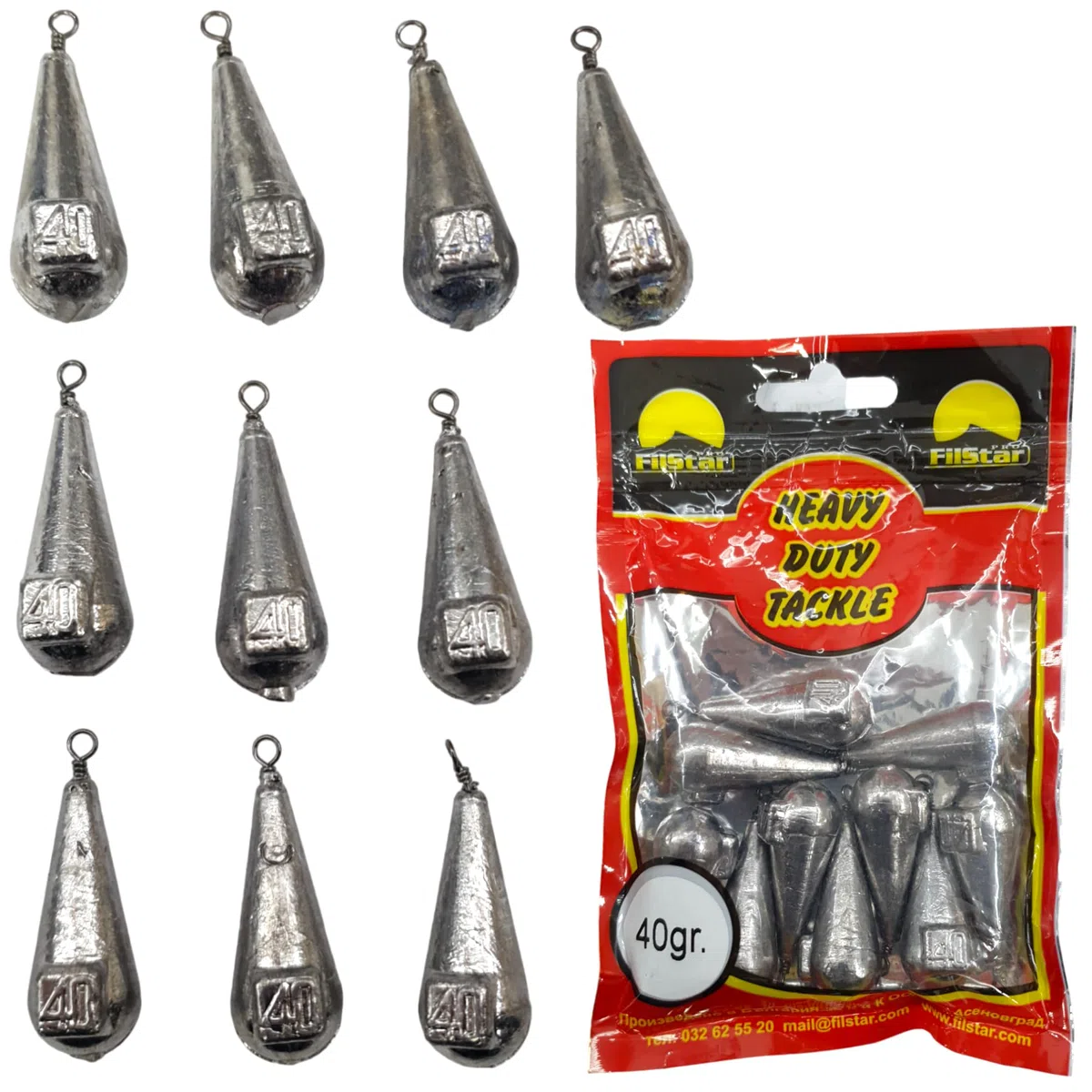 Plomos Pesca 10 x 40g - Plomos de Pesca con Pesca Giratorio - Plomo Pesca Carpa - Carpfishing Pesca Accesorios - Fishing Kit de Pesca Completo Mar - Aparejos de Pesca Fondo – Pescar