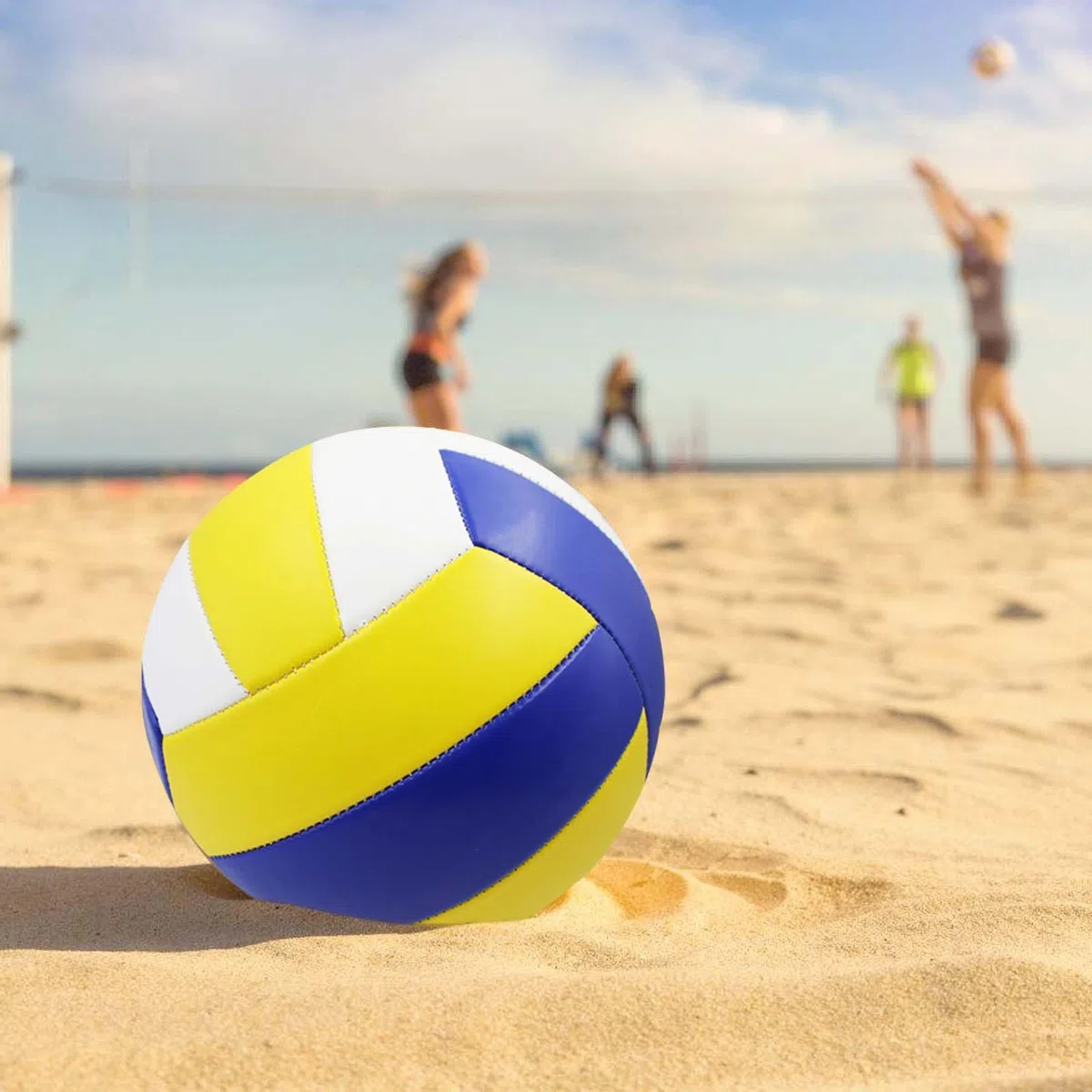 Pelota de voleibol oficial tamaño 5, pelotas de voleibol de playa para interiores y exteriores, PVC suave con bomba, pelota de playa con tacto suave para playa, jardín y baño