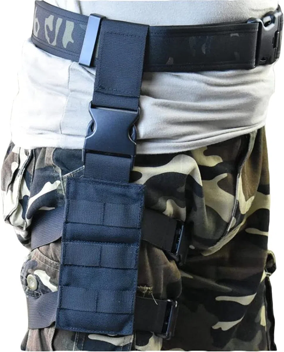 Tactical Molle Drop Leg Gun Platform Platform Universal Magazine Pouch Musigh Rig Banner Adaptador de Lanzamiento rápido Gear de Caza