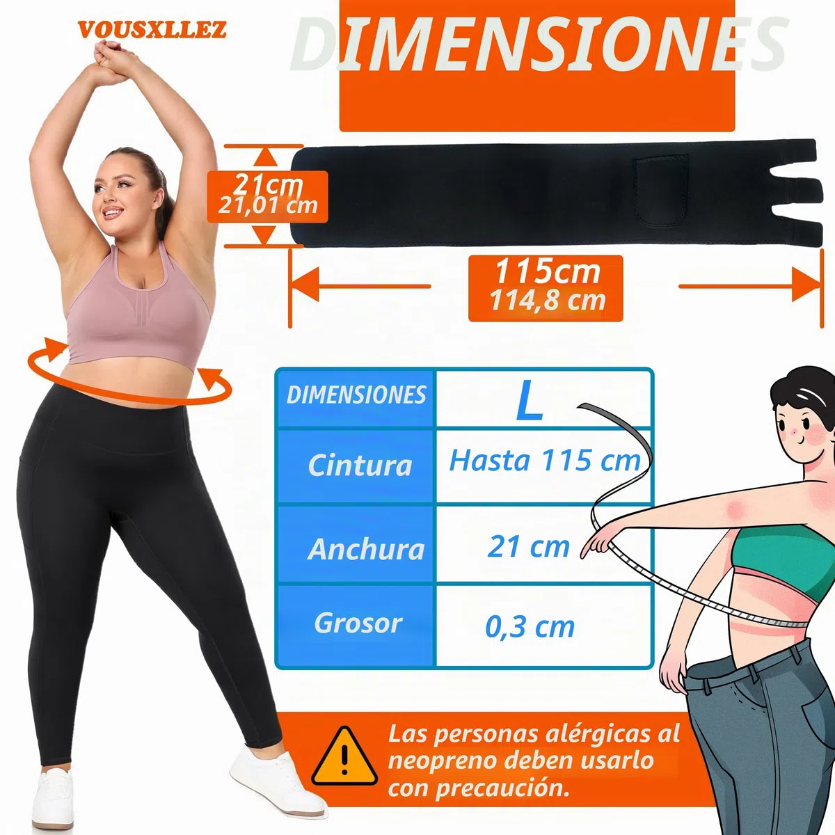 Faja Reductora Hombre Mujer,Faja Abdominal,Efecto Sauna para Sudar,Lumbar y Abdominal para Deportiva,Fitness,Postparto