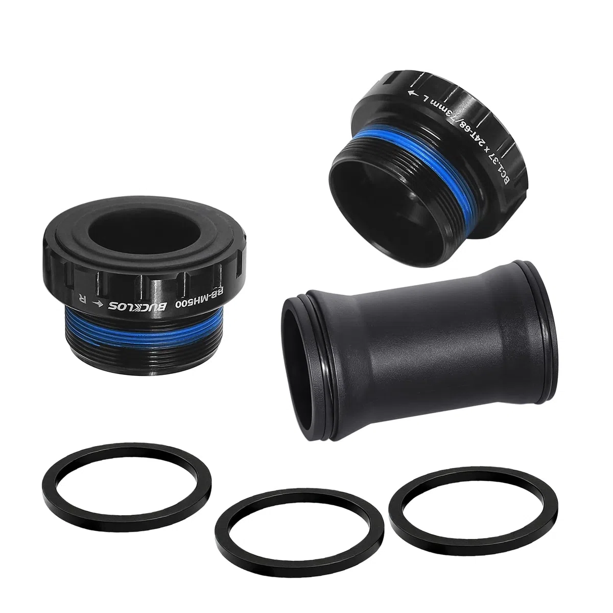Rodamientos roscados/PressFit BSA 68-73 mm/86-92 mm - Rodamientos de bolas de cerámica/acero (negro/rojo)
