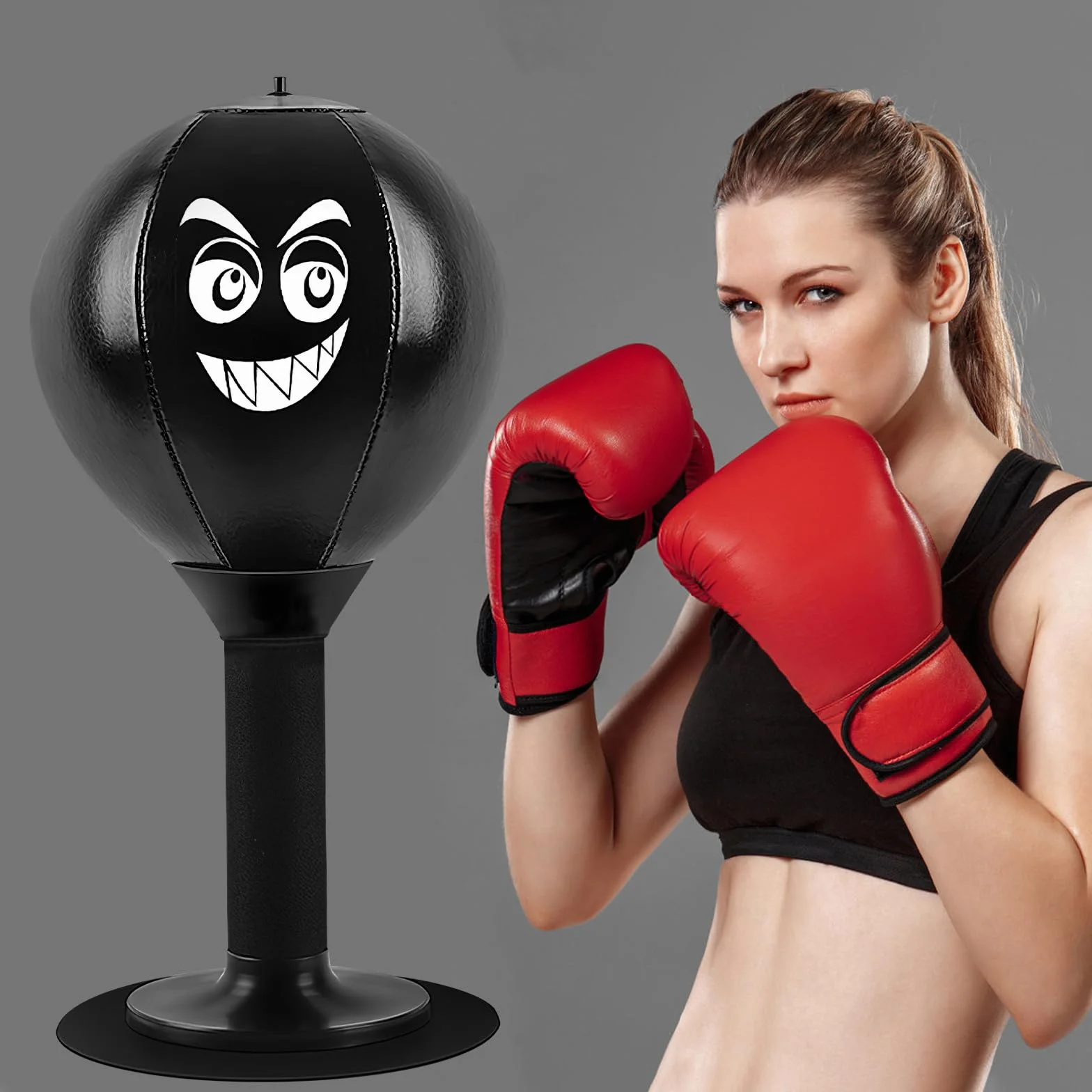 Punchingball Escritorio Escritorio, Saco de boxeo con Ventosa, Saco de Boxeo de Escritorio para Reducir el Estrés Punchingball Mesa Oficina para Chef Colegas Amigos