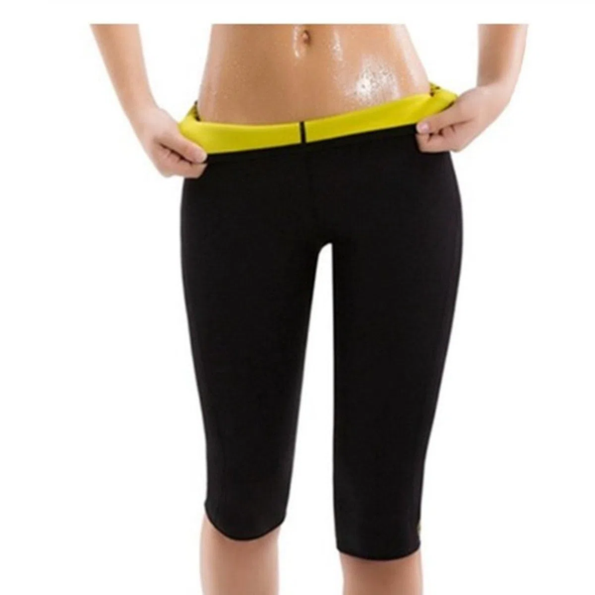 Traje de Sauna para Mujer, Conjunto de Corsé de Neopreno, Pantalón, Faja Moldeadora para Ejercicios Intensos, Negro, L