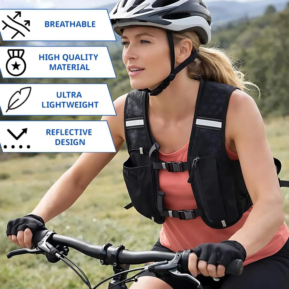 Chaleco Hidratacion Trail Running para Hombre y Mujer, Chaleco Running, Mochila Hidratacion, Multifunción Ultraligero, para Senderismo, Maratón, Correr, Ciclismo