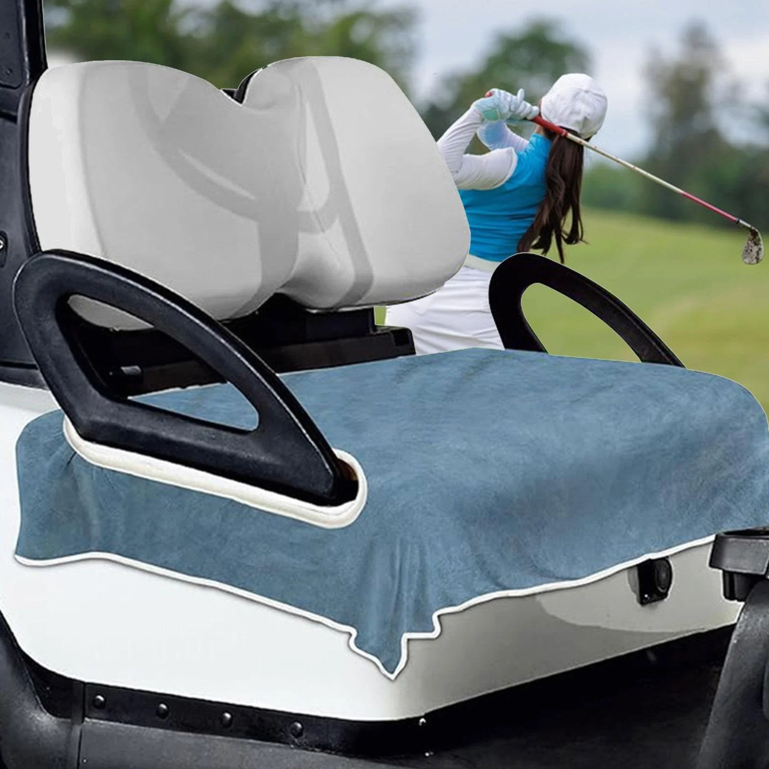 Funda de Carrito de Golf, Diseño Simple, para Asientos de 2
