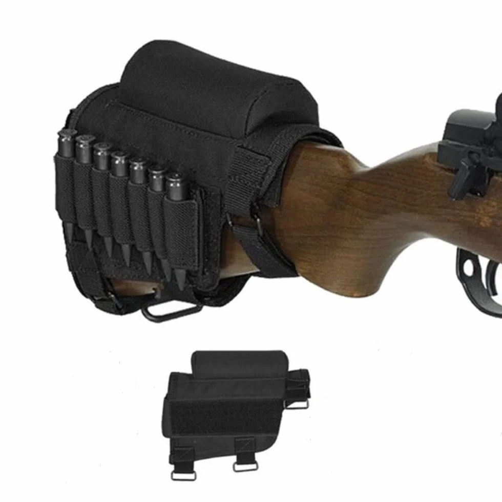 YUEWO Tactical Rifle Pistola buttstock mejilla Resto Riser Cartuchos Carrier Case Holder Nuevo