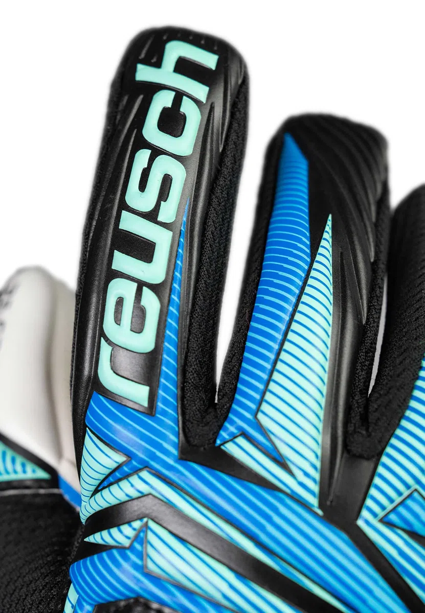 Reusch Guantes de Portero Profesionales para niños y jóvenes, Agarre Duradero y Ajuste Seguro, Transpirables, para Entrenamiento y Juego, césped Artificial y césped Natural, Talla 4 – 8, Atract RE