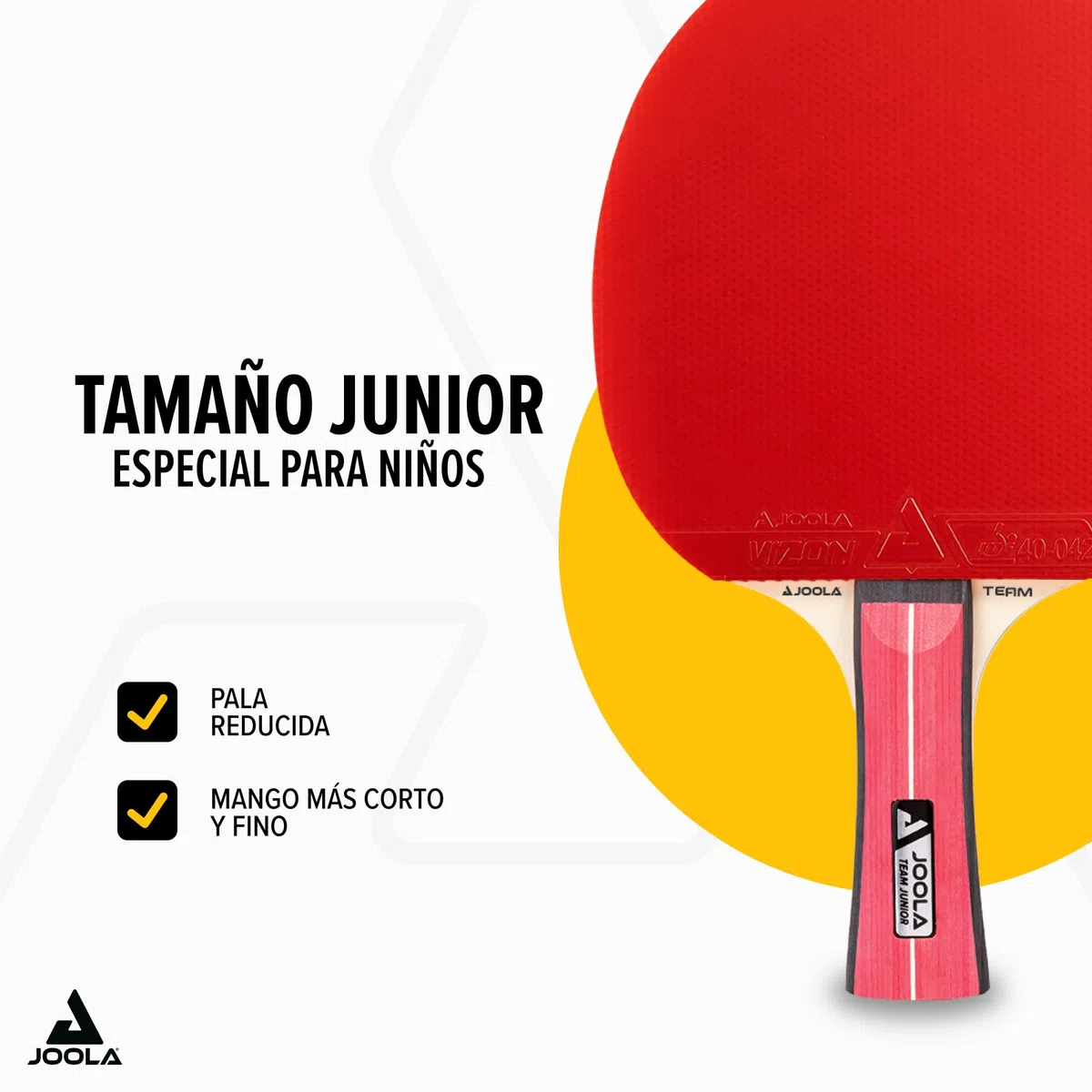 Joola Team Junior Pala de Tenis de Mesa, Unisex adulto, Multicolor, Única