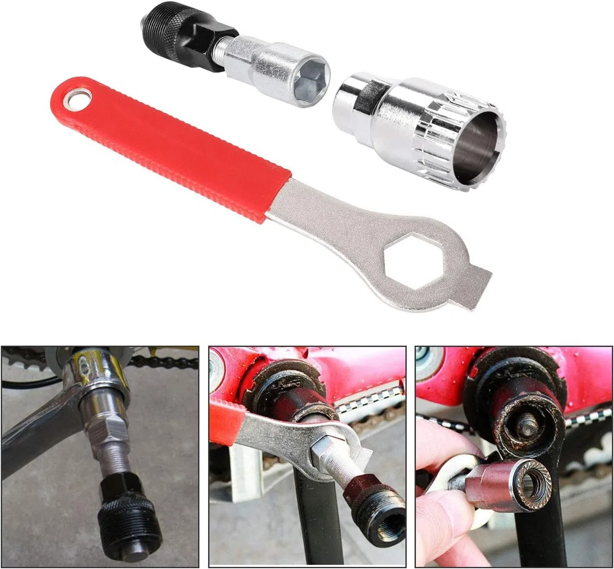 Extractores de Bielas para Bicicleta, Herramientas para Extraer el Pedalier Herramienta para Cadena de Bicicleta, Herramienta para Extraer Bielas de Bicicleta para Reparación