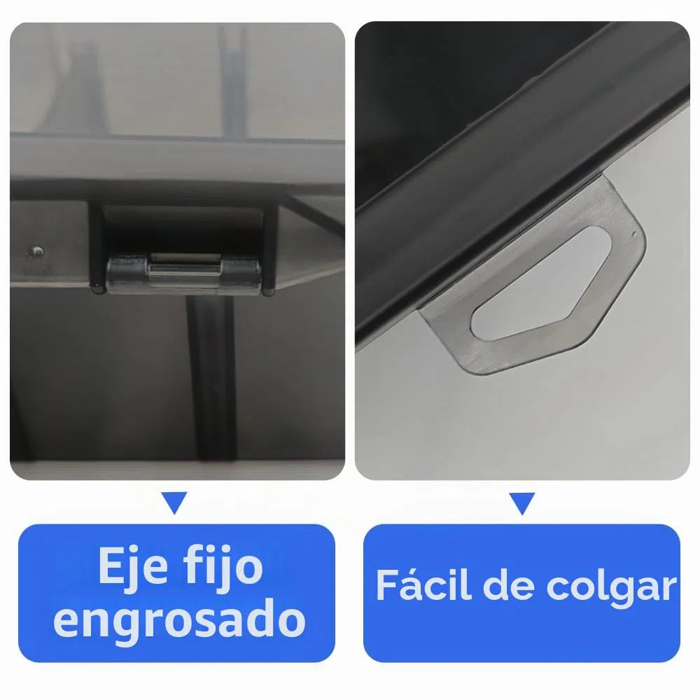 Caja de herramientas portátil para pesca, caja de pesca de 2 niveles, con cajones extraíbles, caja de pesca con compartimentos para guardar plomos, anzuelos, señuelos y plomadas
