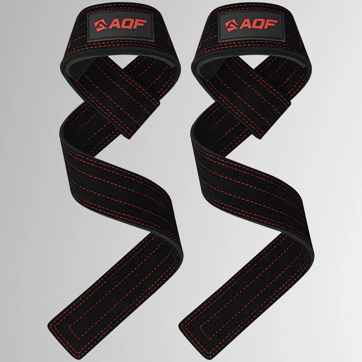 AQF Straps Gym - Correas de Levantamiento de Pesas - 100% Suede Leather Lifting Straps para Entrenamiento de Fuerza de Leso Pesado - Ejercicios Gimnasio Accesorios Fitness Mujer y Hombre