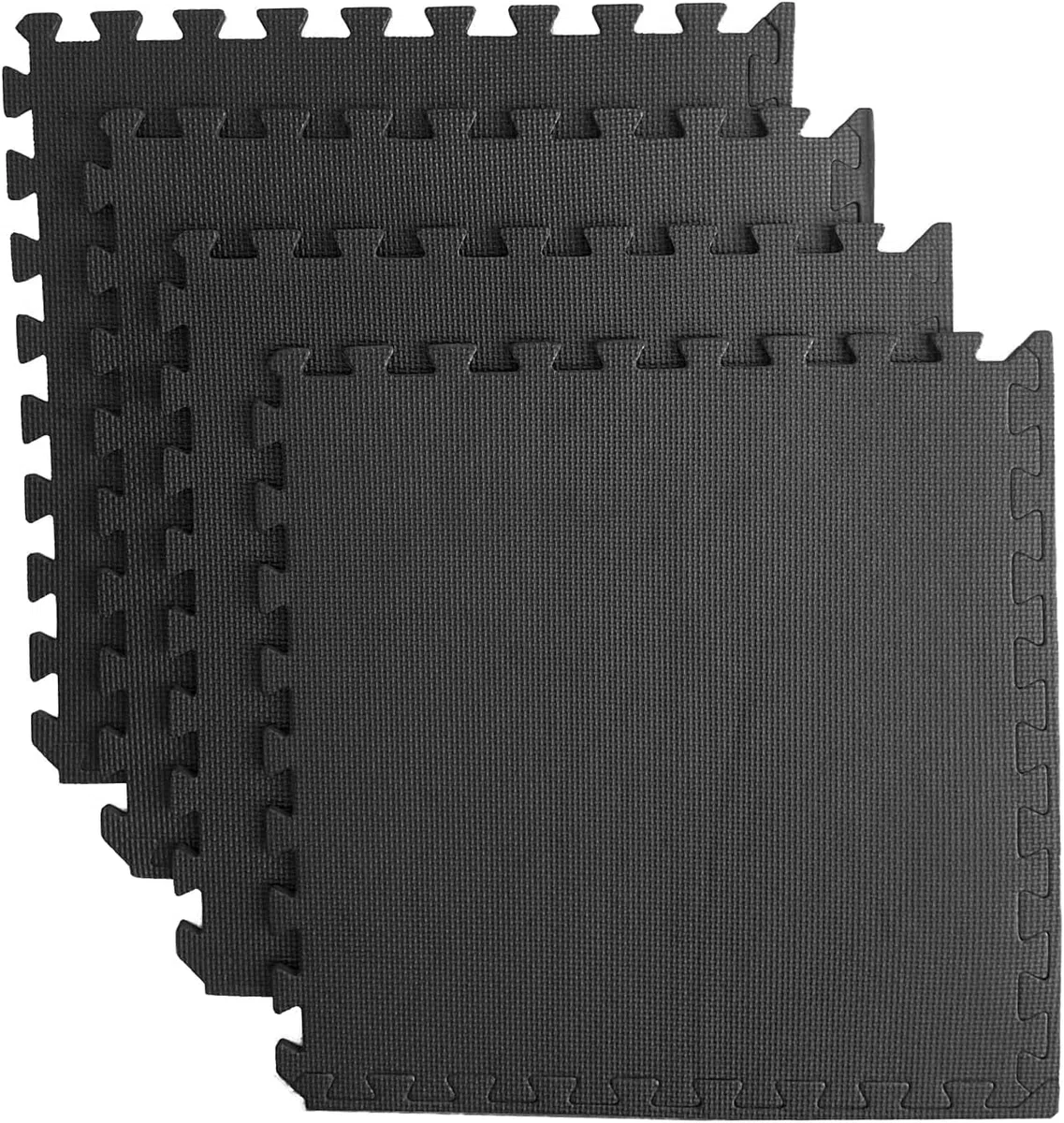 PERPETUAL Esterilla Puzzle Gimnasio Protector Suelo Acolchado (18 Piezas de 30x30cm / 6 Piezas de 60x60cm + Bordes) Garaje Piscina Exterior Camping Protector Alfombra Goma EVA Caucho Colchoneta