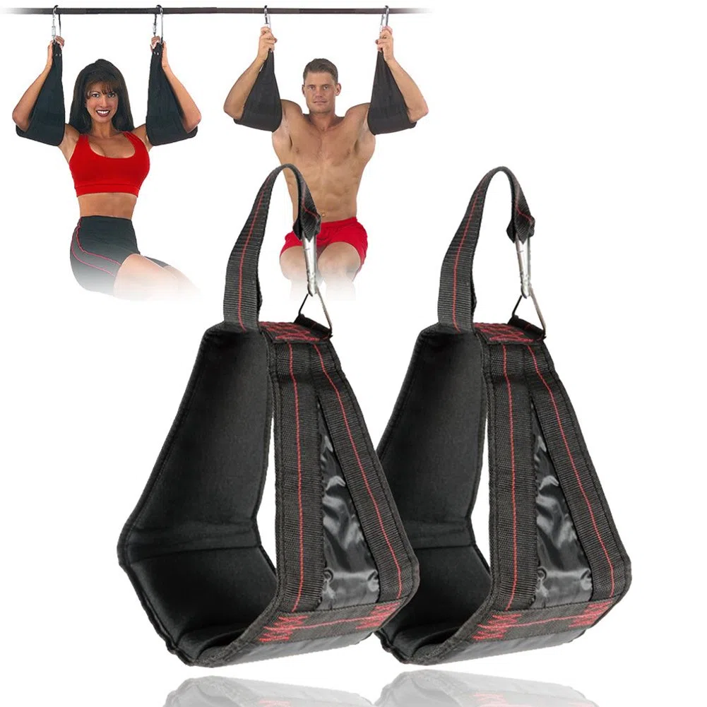 Correas acolchadas para colgar AB, 1 par de correas de suspensión AB para colgar cinturones, musculares, abdominales, entrenamientos, abdominales, para sentarse, barra de barbilla y músculos montados