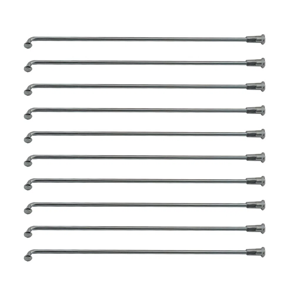 Radios de bicicleta eléctrica de 12 G, 20/40 unidades, 2,5 mm de diámetro, acero al carbono plateado, radios de rueda de bicicleta con boquilla para triciclo de bicicleta eléctrica