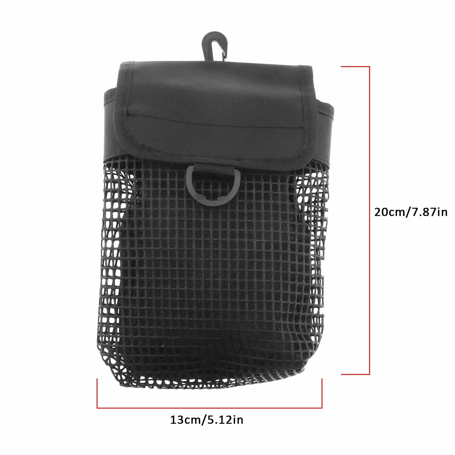 Bolsa de buceo de malla, bolsa de herramientas de malla portátil, bolsa de deporte resistente, equipo de buceo al aire libre, portátil, ligera, malla de buceo con hebilla (negro)
