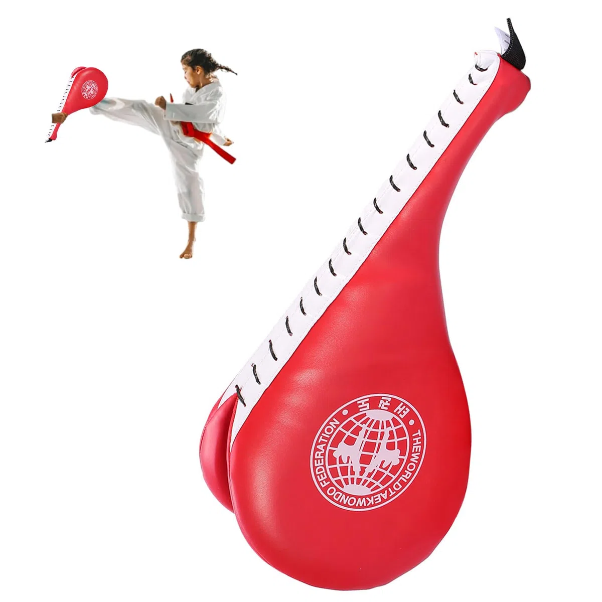 BORDSTRACT Taekwondo Kick Pads, Kickboxing Karate Kicking Target, Martial Arts Training Strike Target, TKD Boxing Double Strike Pads, Para Jóvenes, Niños, Adultos, Muay Thai, Hapkido