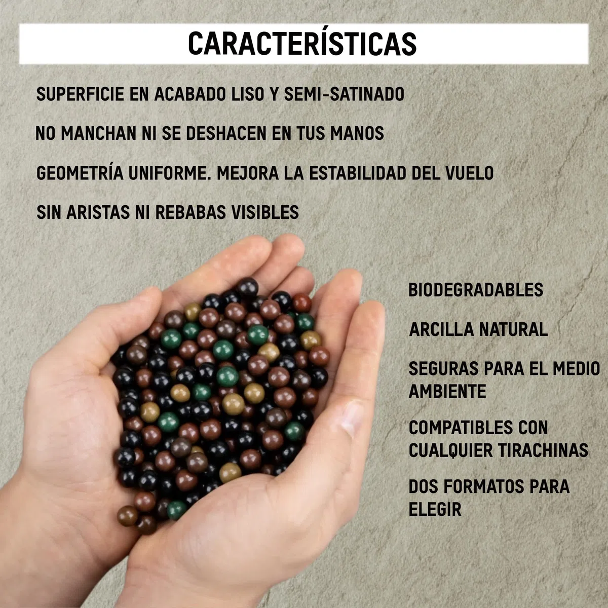 Bolas de Barro para Tirachinas - Munición de Arcilla de 9MM