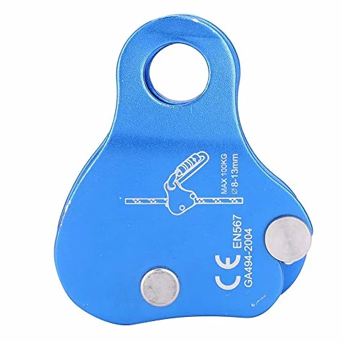 Agarradera de cuerda de escalada, Arbolista de aleación de aluminio Arbolista Agarradera de cuerda Montañismo Cerradura de cuerda Equipo de Protecta Grigri