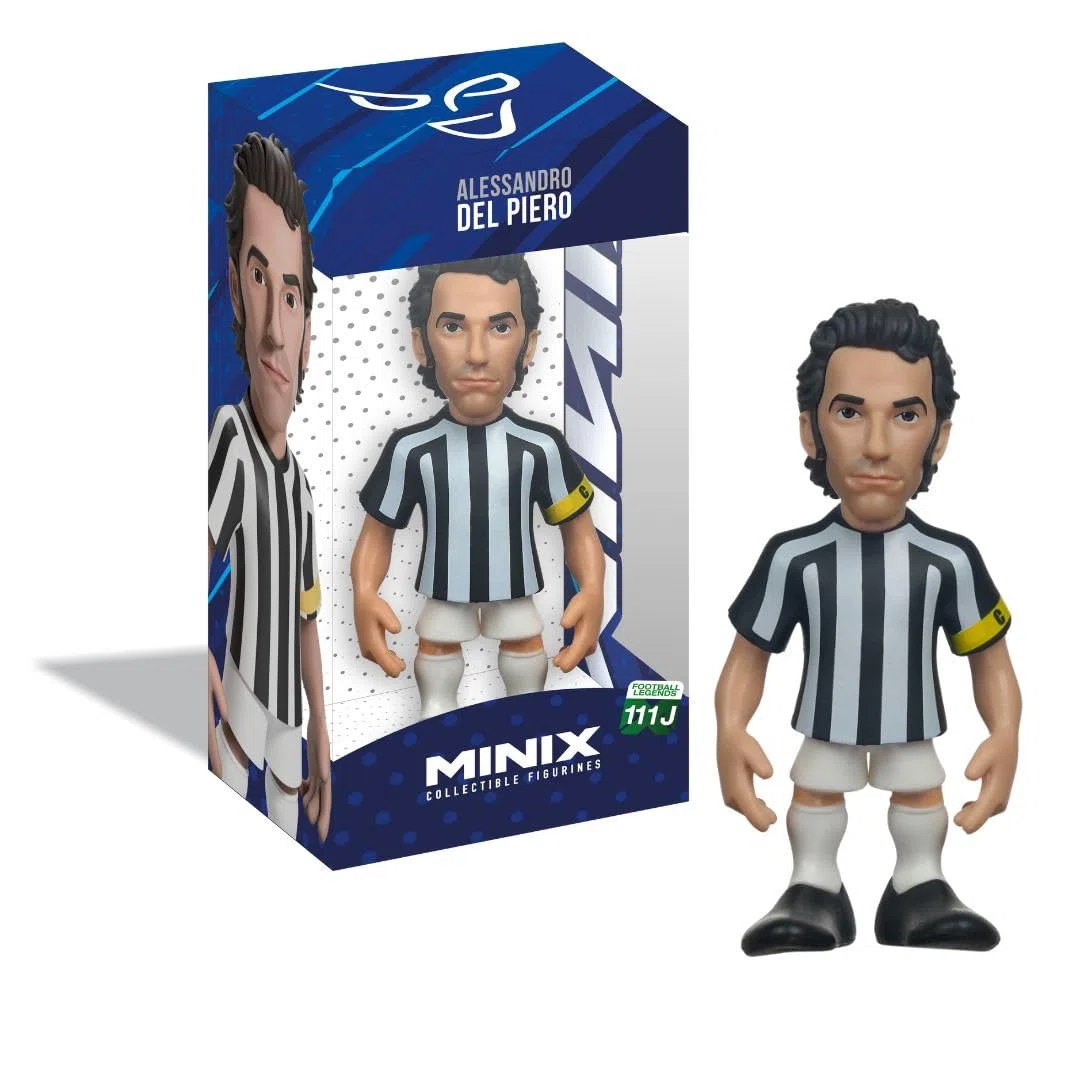 MINIX Alessandro del Piero Juventus - Figura Coleccionable del Piero de 12 cm, Gama de Iconos de fútbol Deportivo para fanáticos