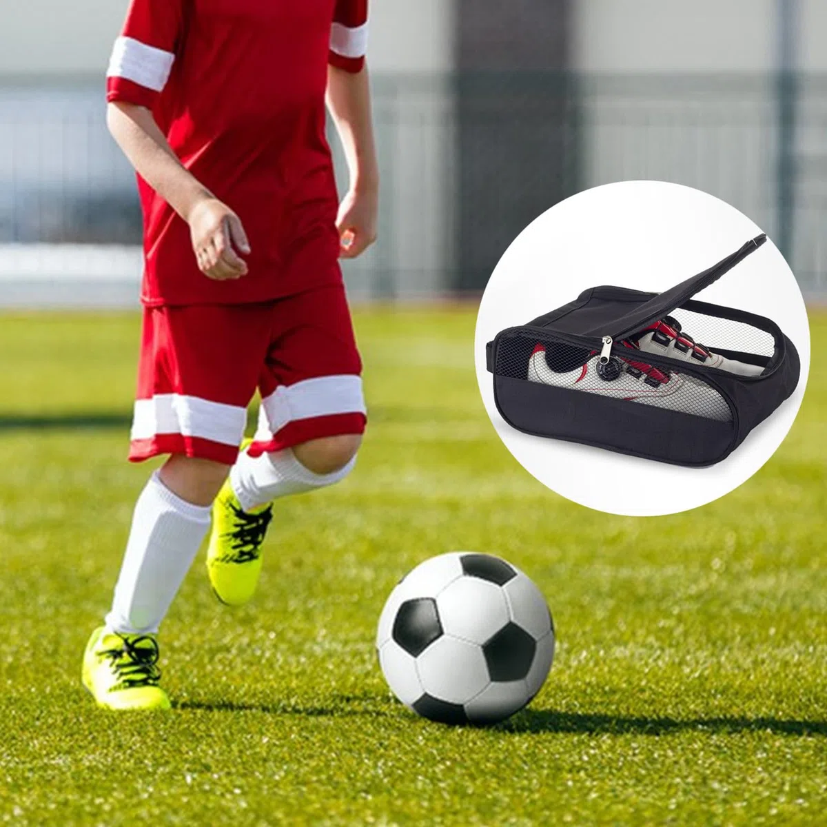 Bolsa de Zapatos de Golf para Hombres y Mujeres, Bolsa de Transporte Impermeable para Zapatos de Golf Bolsa Transpirable para Zapatos Bolsa de Botas de fútbol Deportivas (Negro)