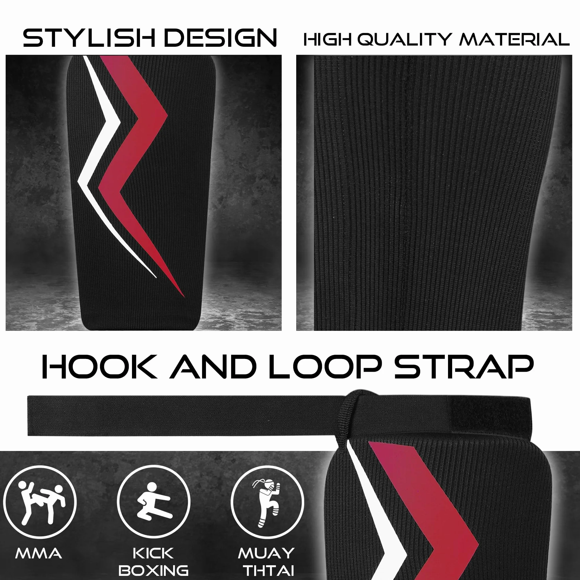 BEAST RAGE Espinilleras para kickboxing, almohadillas de protección de empeine para entrenamiento de Muay Thai, artes marciales, boxeo de artes marciales, protector acolchado elástico para piernas