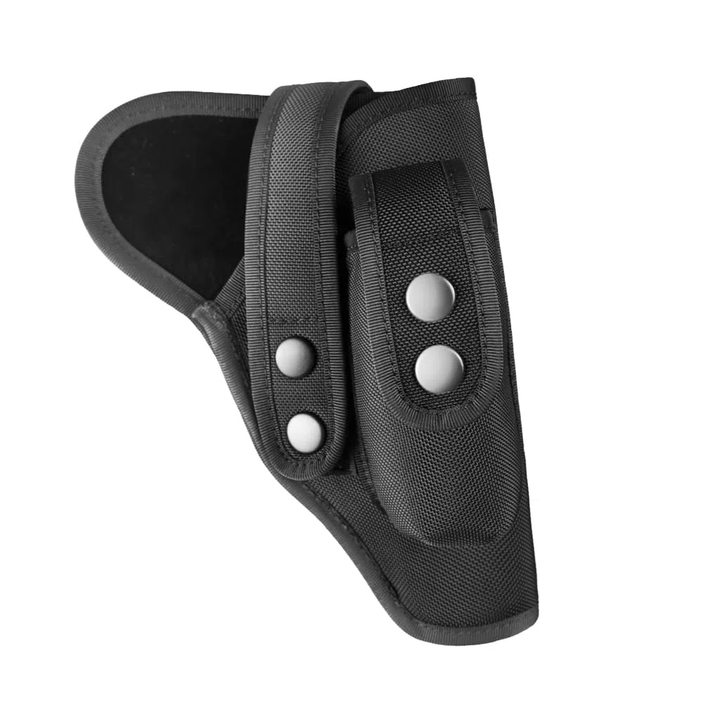 Funda de Pistola, Tela Oxford 1680D, Funda de cinturón Derecha/Izquierda con Bolsillo Lateral para Cargador para Pistolas de 9 mm, 380 45ACP