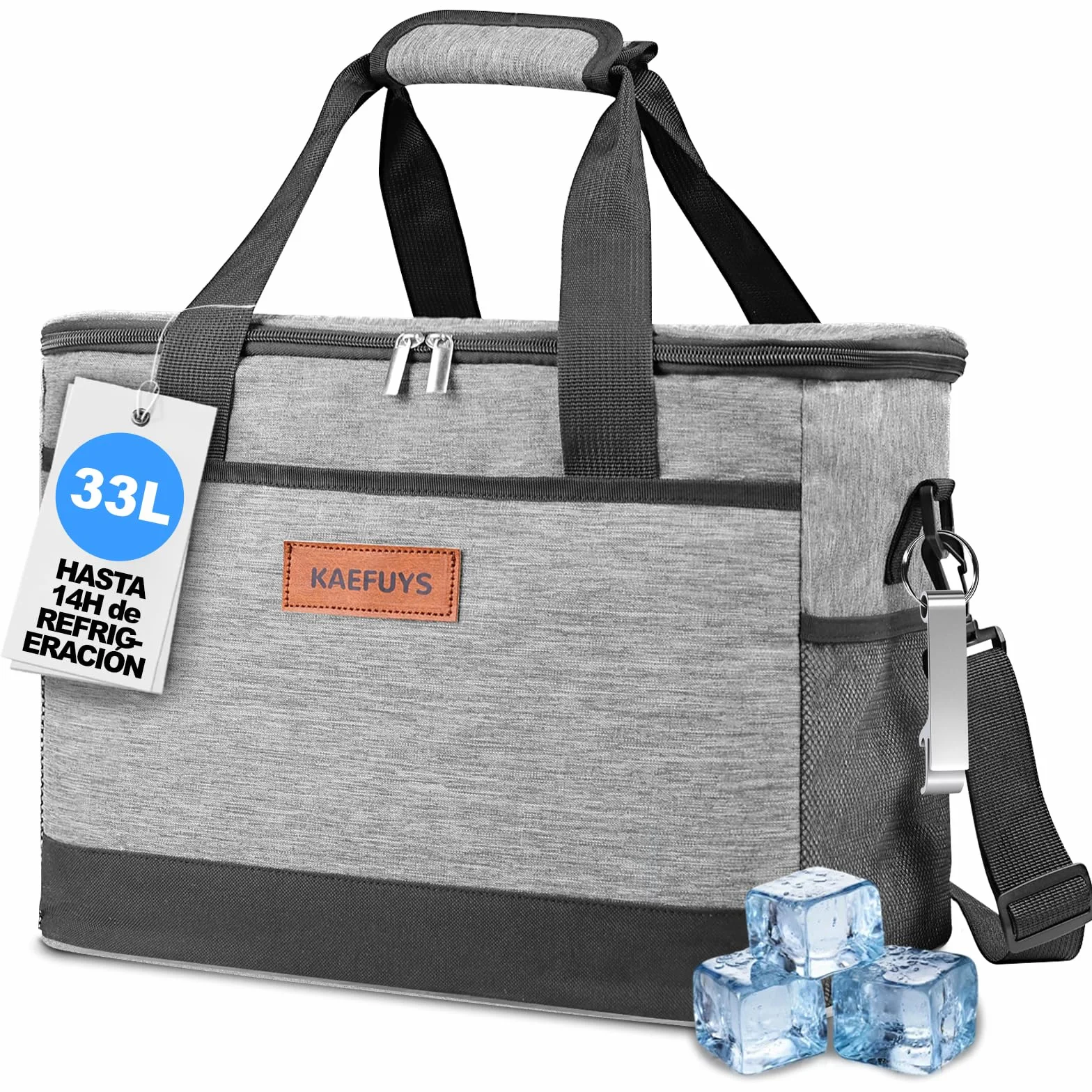 KAEFUYS Bolsa Térmica 33L Bolsa Porta Alimentos Bolsa Isotermica Porta Alimentos Bolsa Comida Trabajo Impermeable Lunch Box para Oficina, Viaje,Pícnic,Colegio,Camping