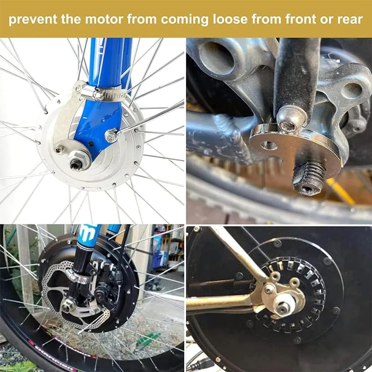 Juegos de Kit de conversión de Brazo de torsión de Bicicleta eléctrica, Kit de conversión de Bicicleta eléctrica para Brazo de Motor de Bicicleta eléctrica Delantero y Trasero