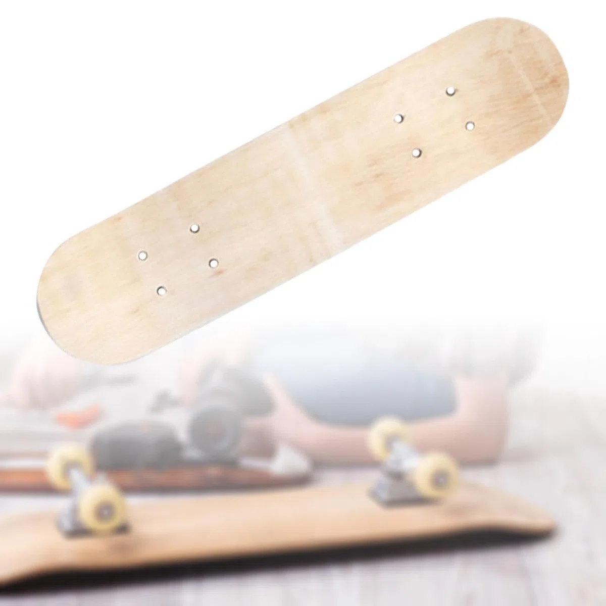 Tabla de Skate de Madera, Pintura de Bricolaje, Tabla de Skate de Madera sin Pintar, monopatín de Bricolaje para Principiantes, niños y niñas
