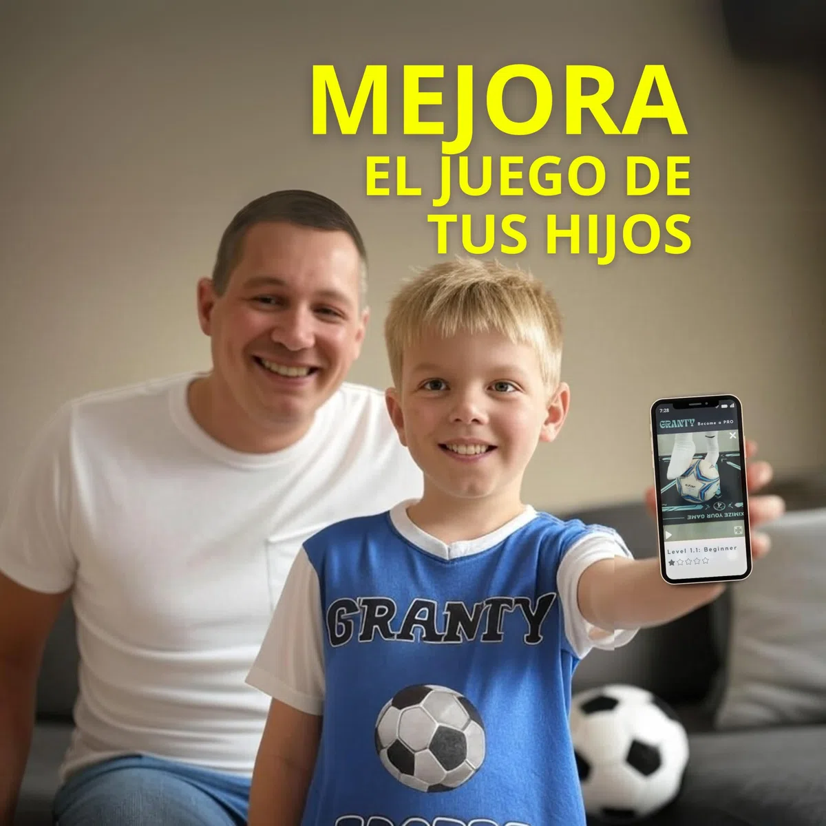 GRANTY Alfombra Entrenamiento Futbol CON APP - Incluye Calctines + Bolsa + App de Entrenamiento con Videos Interactivos - Alfombra Futbol Entrenamiento