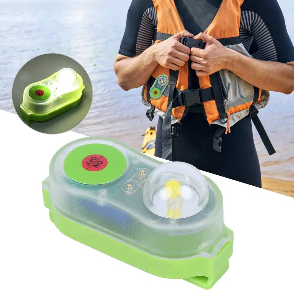 Luz estroboscópica de Chaleco Salvavidas, luz de autoiluminación de Agua de mar, Equipo de navegación, Senderismo, baliza de Emergencia, luz de Seguridad LED para, Proa, popa