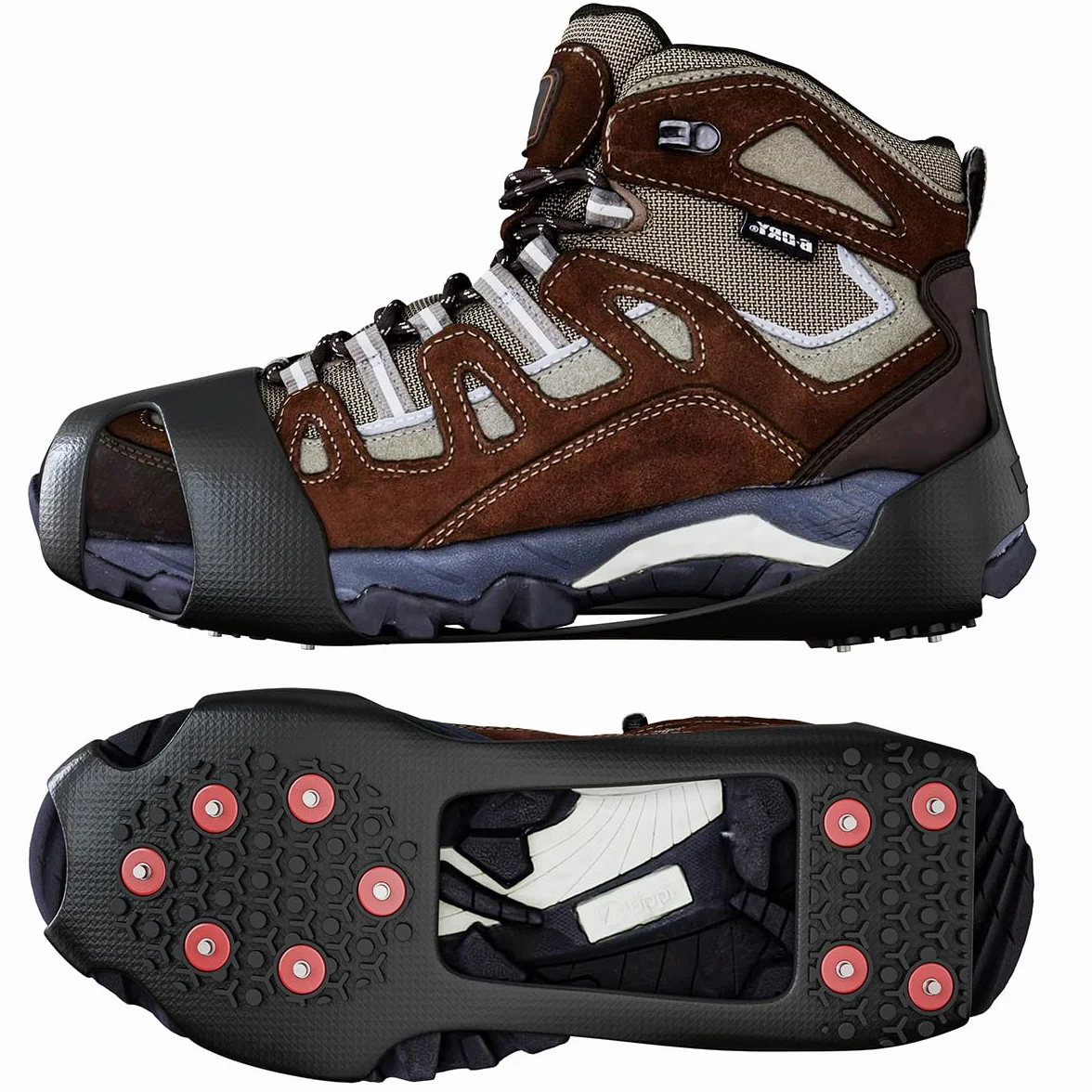 GT20 Crampones para Excursiones Pesca Escalada Trotar Montañismo Caminata sobre Nieve y Hielo