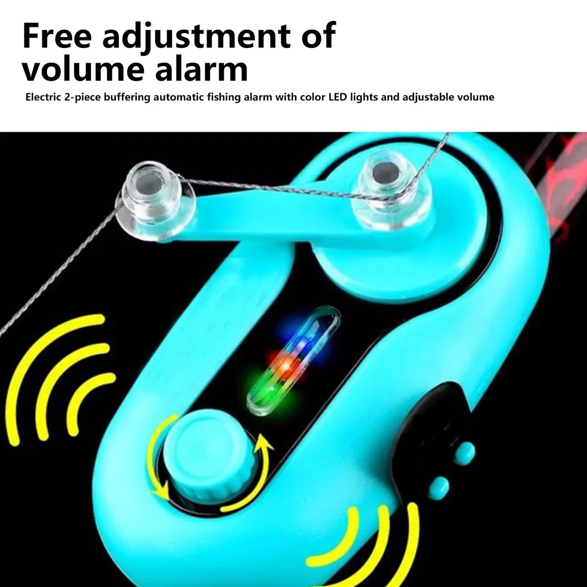 2 Alarma De Picaduras De Pesca: Detector Electrónico De Mordedura Con Luz LED Y Alarma, Volumen Ajustable, Detector De Picada Para Cañas De Pescar Para Pesca Con Mosca, Pesca En El Mar, Pesca Lubina