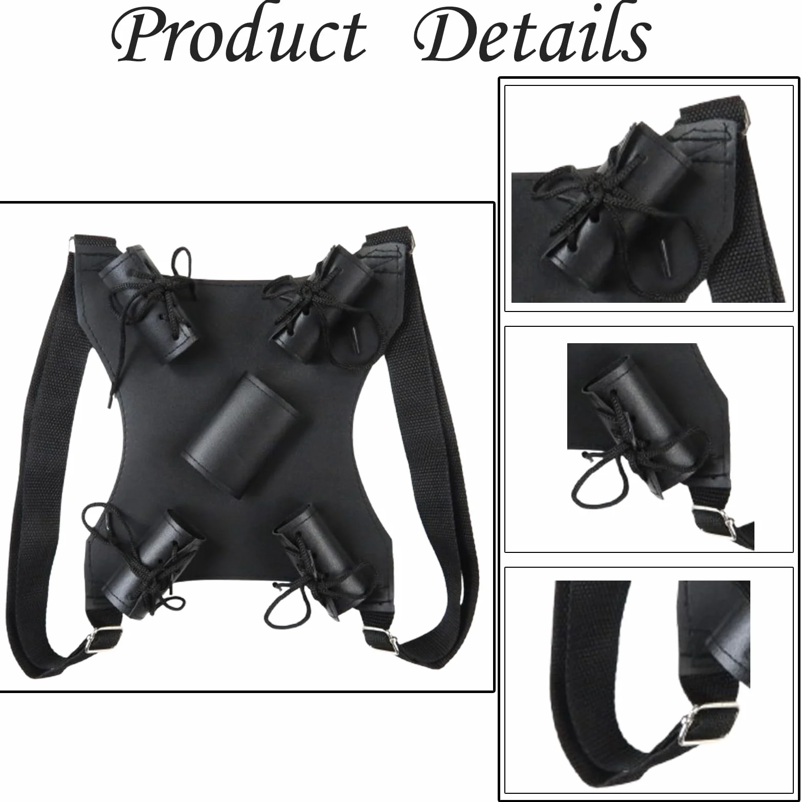 Correa Trasera de La Funda de La Espada, Bolsillo Ajustable para Espada de Cuero, Espalda de Espada Ninja de Cuero, Espalda de Espada Con Correa para El Hombro, Para Juegos de Rol de Samuráis