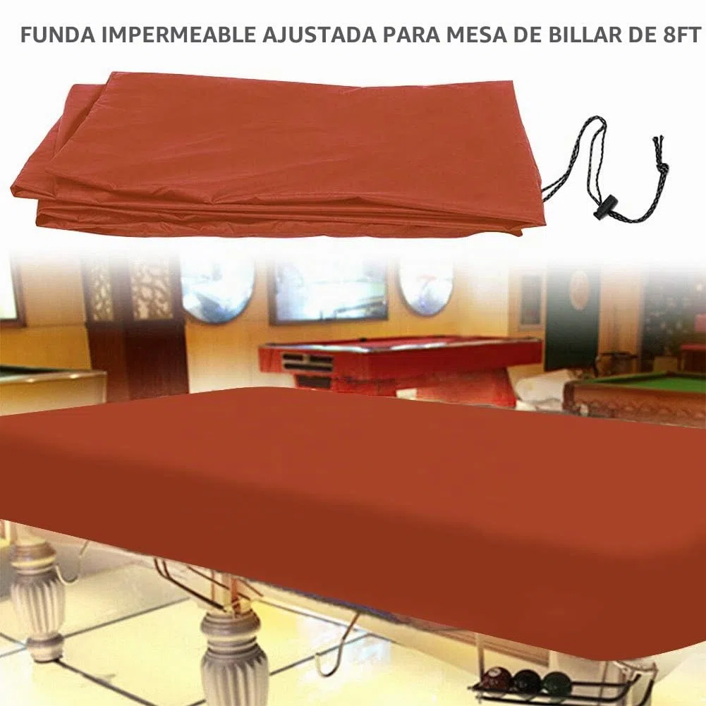 TGUS Lona para mesa de billar de billar, cubierta de piscina, cubierta de mesa de billar con cordón, cubierta impermeable Oxford (negro, tamaño: 245 x 140 x 20 cm)