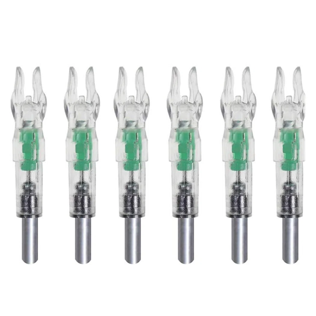 Nocks iluminados para Flechas, Nocks de Flecha LED Plástico Luminoso Tiro con Arco Iluminado Flecha con Cola de Arco 12PCS Color Aleatorio