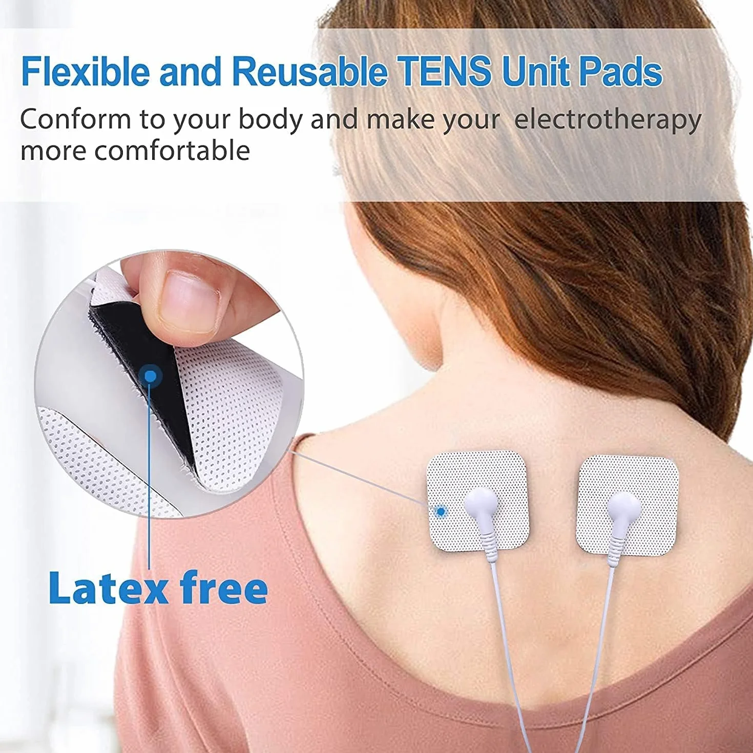 20 Piezas Electrodos para Electroestimuladores, Almohadillas de Electrodos para Electroestimulación Muscular TENS/EMS Masajeador Electrónico de Pulso