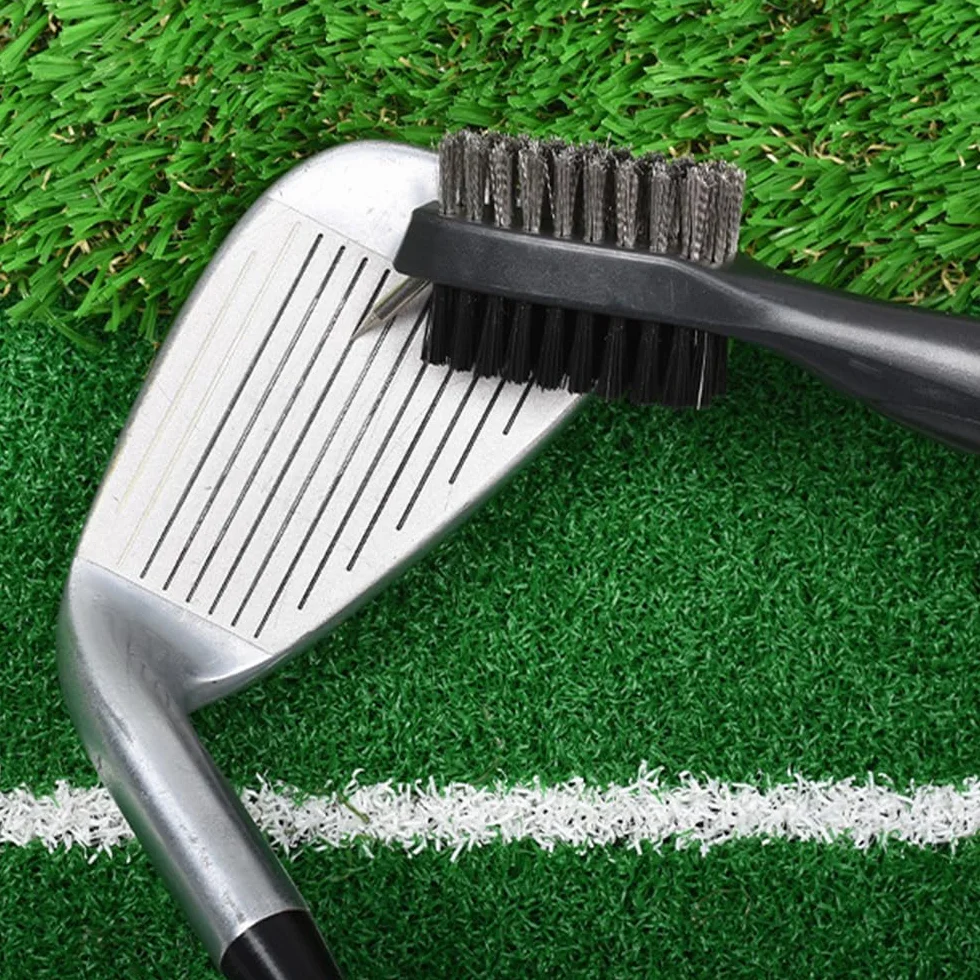 3 Piezas Herramientas de Limpieza de Golf Cepillo para Palos de Golf con Mosquetón Retráctil Afilador de Ranura para Golf Limpiador de Cepillos de Palos para Palos de Golf Fácil de Usar