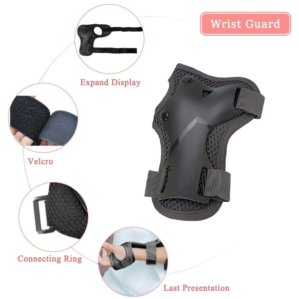 Equipo de Protección Infantil 6PCS, Set Rodilleras Coderas y Muñequeras Set de Protección Infantil, Juego de Protecciones para Ciclismo, Monopatín, Escalada, Esqui y Otros Deportes