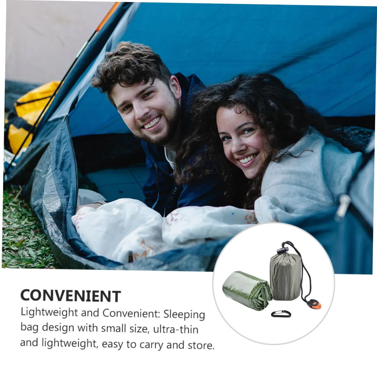 Cabilock Saco de Dormir de Emergencia Ultraligero Persona Manta Térmica Resistente a Rasgaduras Colchoneta Compacta para Actividades al Aire Libre y Situaciones de Primeros Auxilios