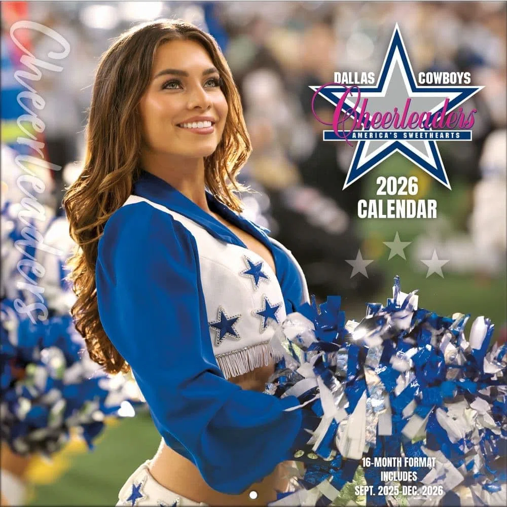 TURNER LICENSING Dallas Cowboys Cheerleaders 12X12 Sideline Calendario de pared - 16 meses (26998011961)