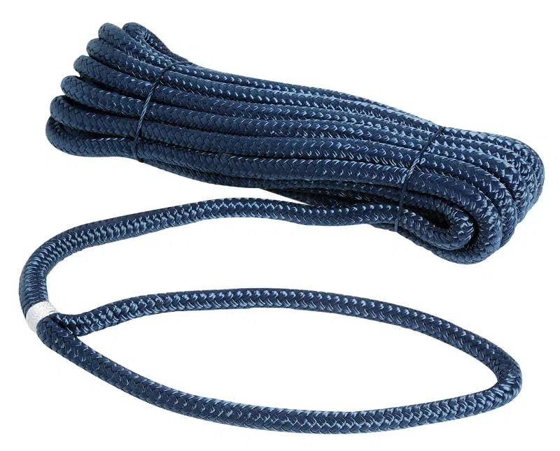 Cabo de Amarre con Ojo para Barco I Vela I Buque I Marina I Cuerda I Accesorios (Azul Marino, 10mm x 6m)