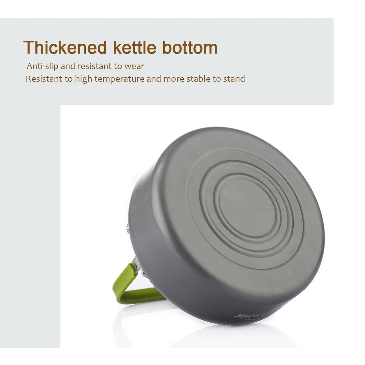 Overmont 1,2 L Hervidor de Agua portátil Tetera Cafetera Outdoor Kettle de Aluminio para Camping Exterior Picnic Senderismo