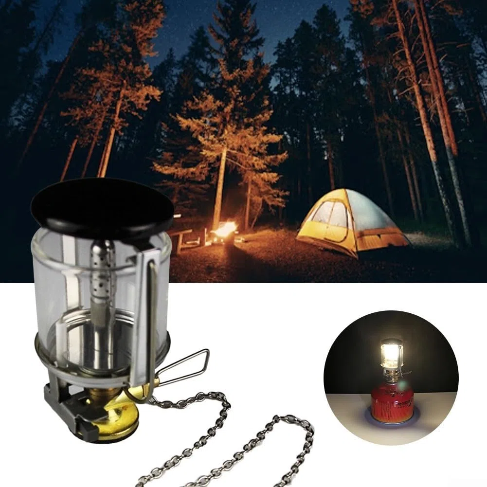 Lámpara de gas de camping 80LUX linterna portátil para uso al aire libre, y mini diseño para tiendas de campaña y picnics