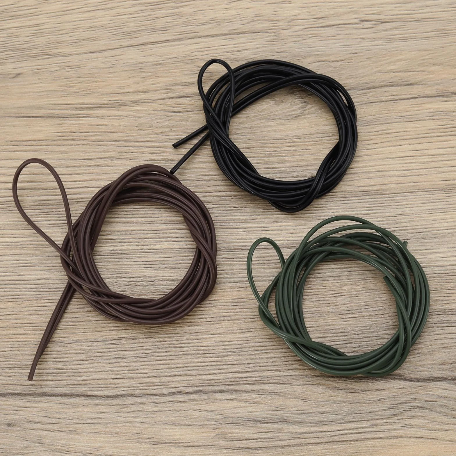 EMSea 6Pcs Tubos Termorretráctiles de Goma de Silicona de 2 Metros para Pesca de Carpas Aparejos de Pesca con Cebo Antienredos en 3 Colores para Aparejos de Pesca de Carpas