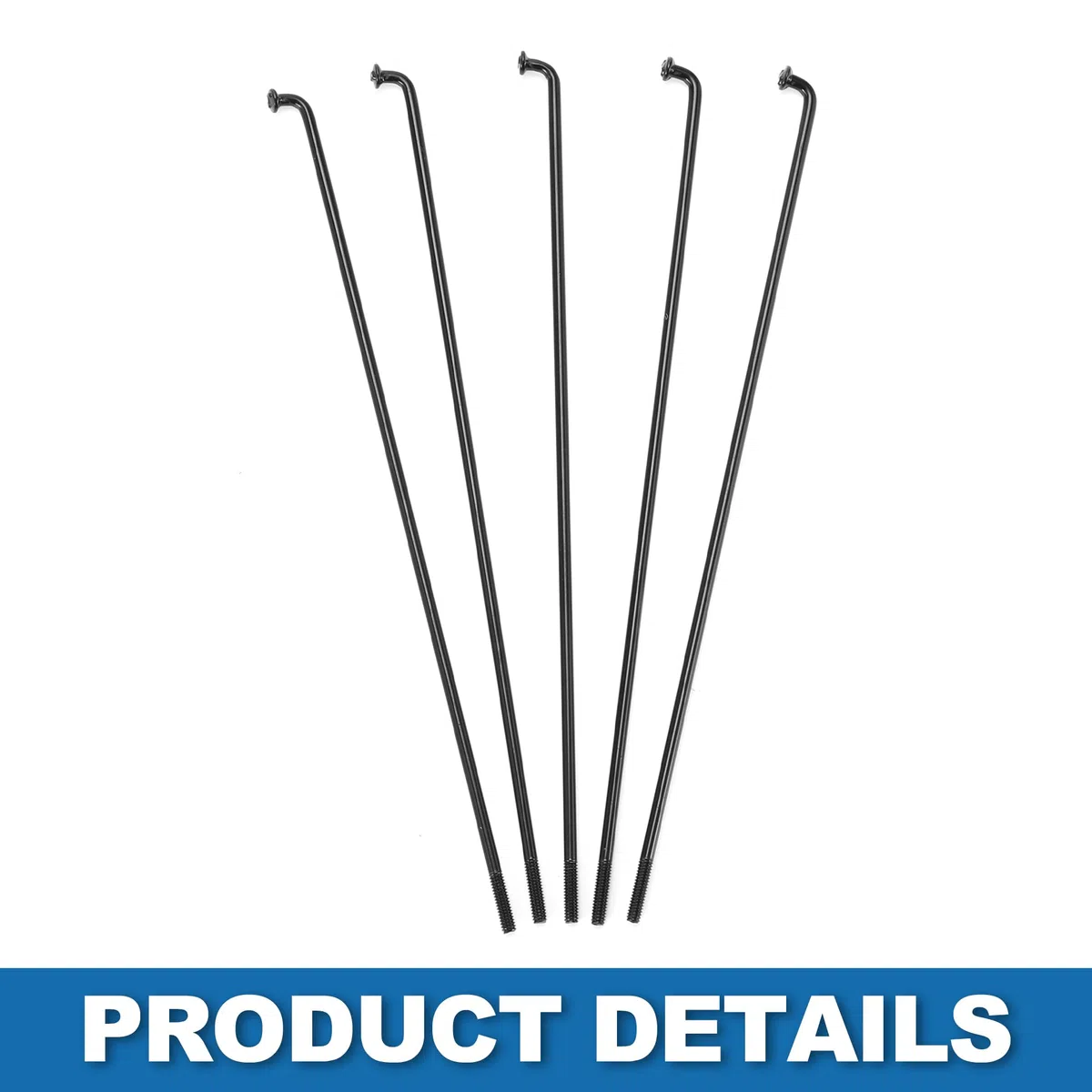 A ABSOPRO Radios para Bicicleta 14G, radios de Acero Negro para Bicicleta de montaña, 36 Unidades. 135mm