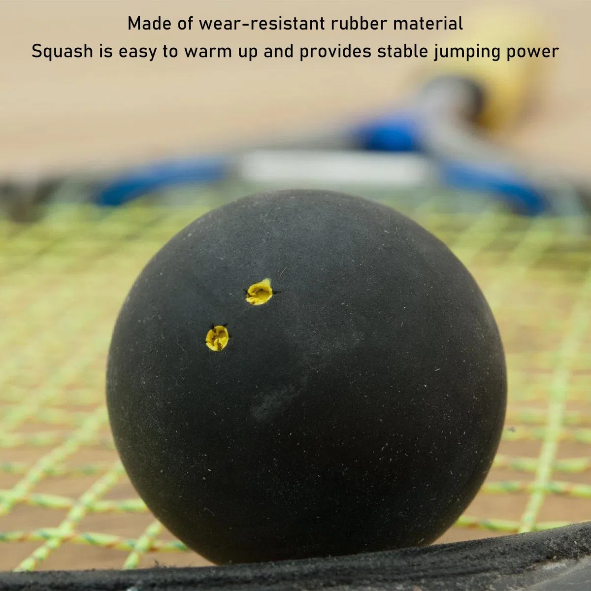 GOMETY Conjunto De 4 Pelotas De Squash: Uso Versátil Para Entrenamiento Y Competición, Caucho De Alta Calidad Para Principiantes Hasta Elite (Negro)
