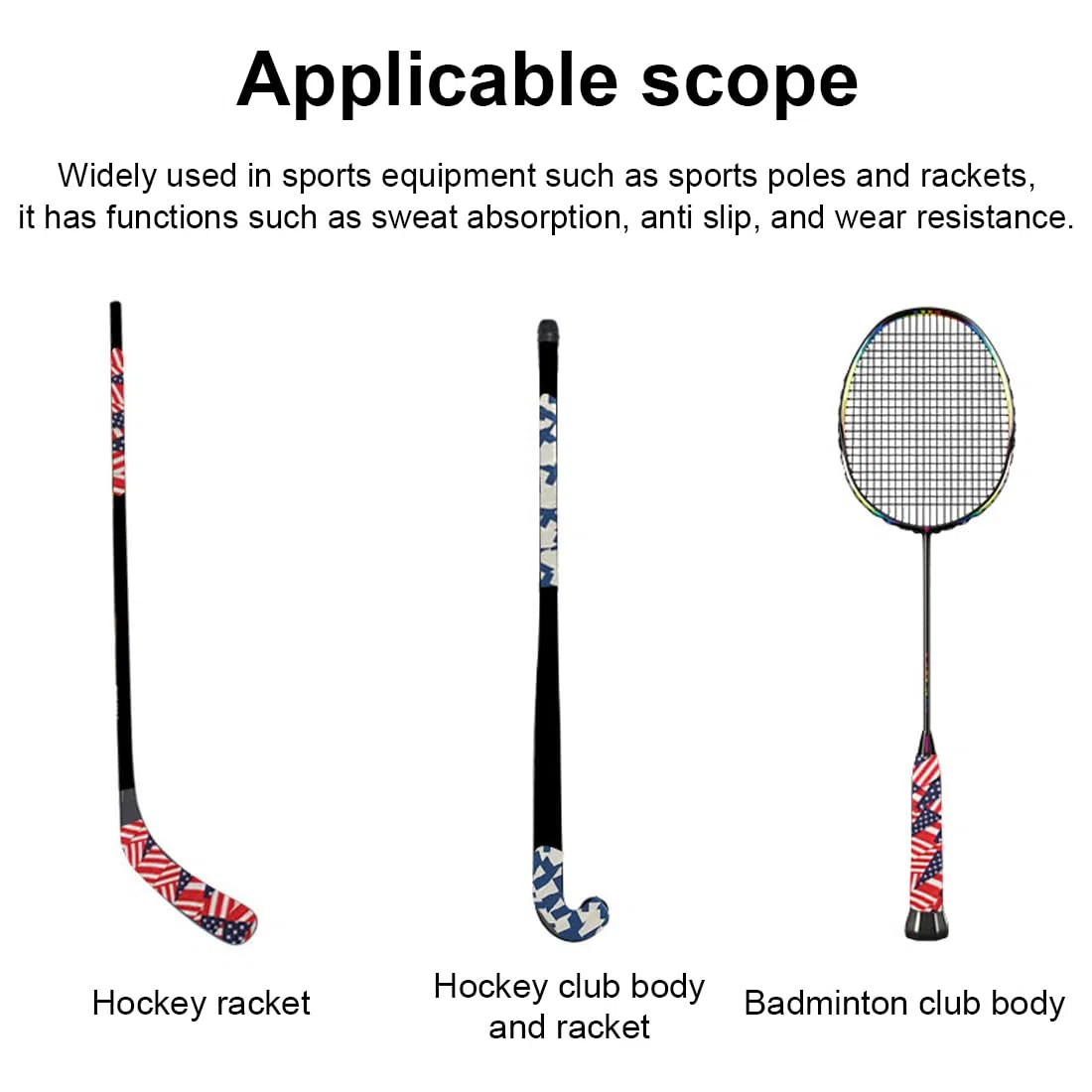 GXGM Cinta para Raqueta, Cinta para Palo de Hockey, Cinta de Agarre Antideslizante de 25M, Cinta Deportiva, Cinta para Raqueta Antideslizante y Resistente al Desgaste