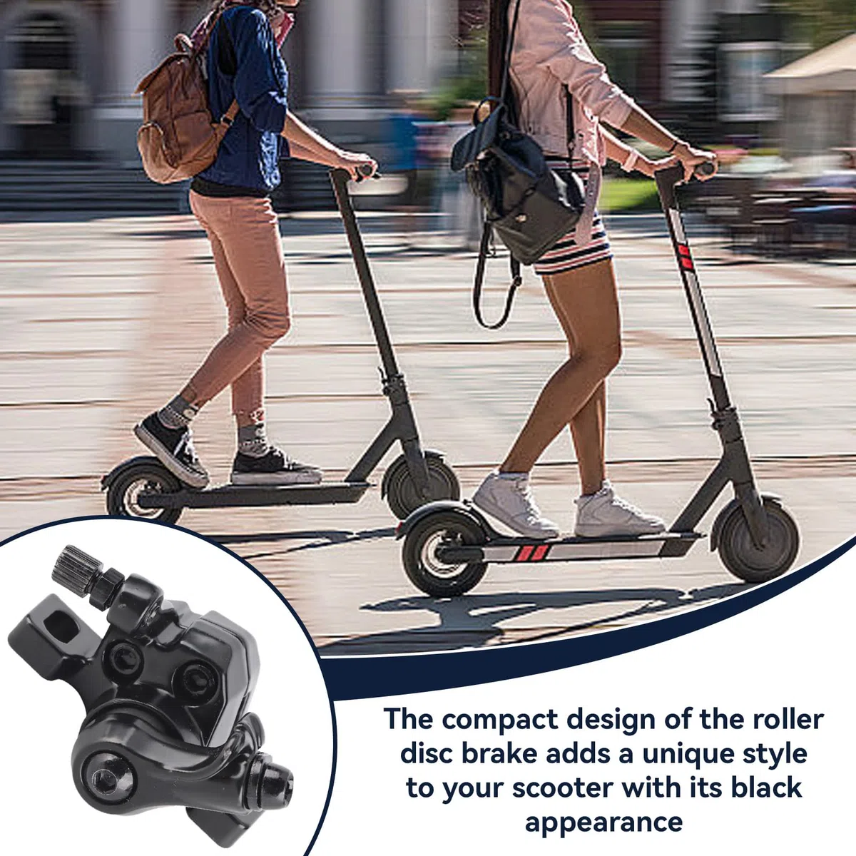Pinza de Freno de Disco de Aleación de Aluminio, 50 mm Pinza de Freno Lado Izquierdo para Patinete Eléctrico Dispositivo de Freno de Scooter Eléctrico Reemplazable para Montaña MTB, Bicicleta Eléctric